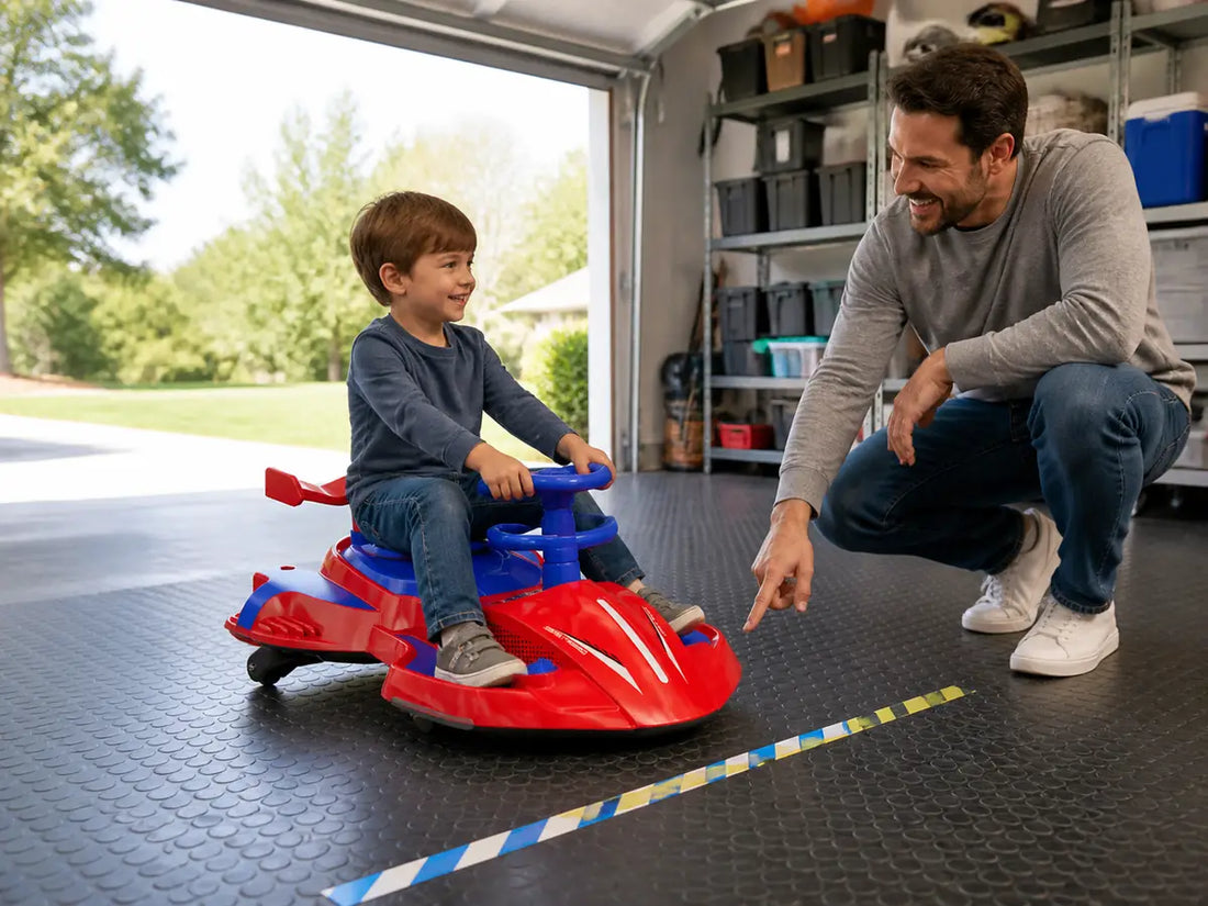 Electric Wiggle Car First Ride Setup: Parent Route Plan