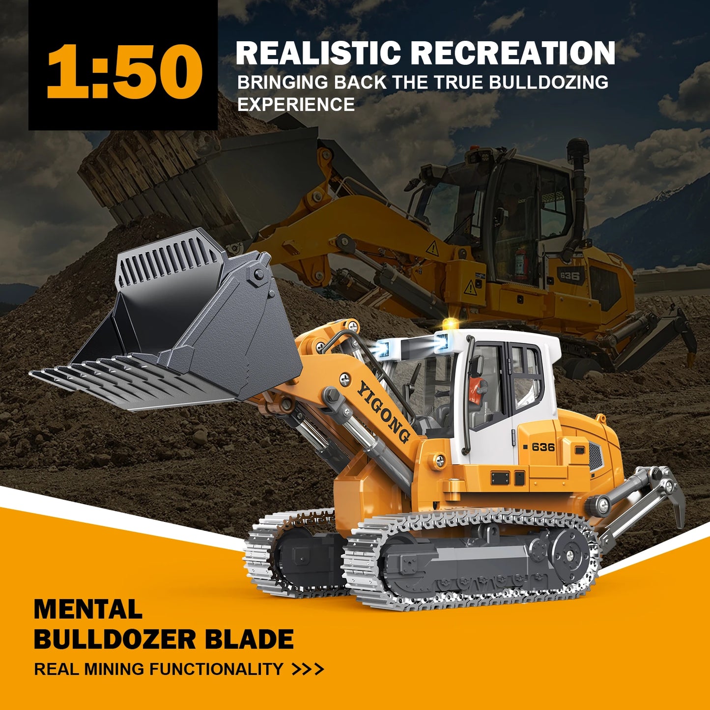 3-in-1 RC Excavator Set