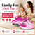 Pink Akeleo 2-in-1 electric wiggle car for kids