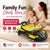 Yellow and black Akeleo 2-in-1 electric wiggle car for kids