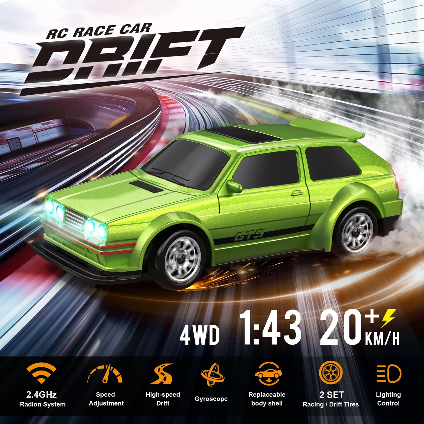 Akeleo 1/43 Mini RC Drift Car