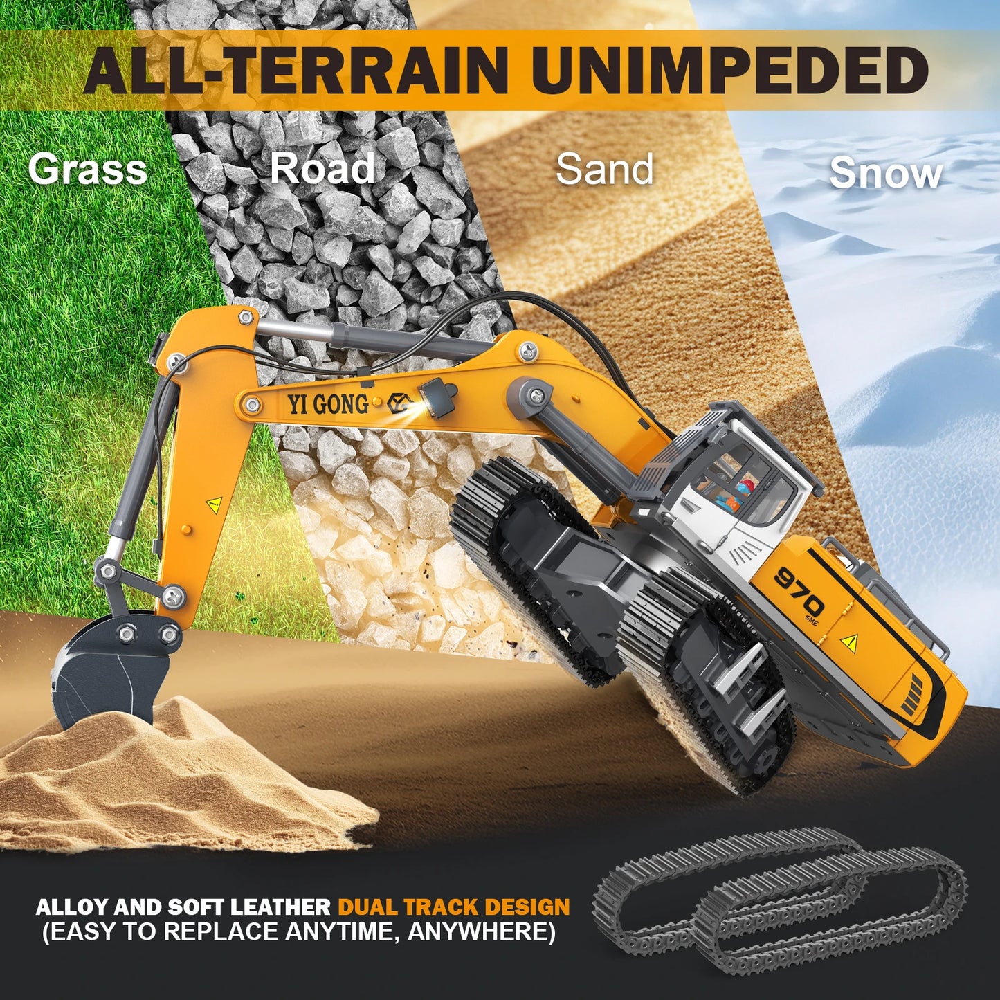 3-in-1 RC Excavator Set
