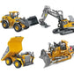 Set of four YIGONG professional alloy remote control construction toy vehicles including excavator and bulldozer