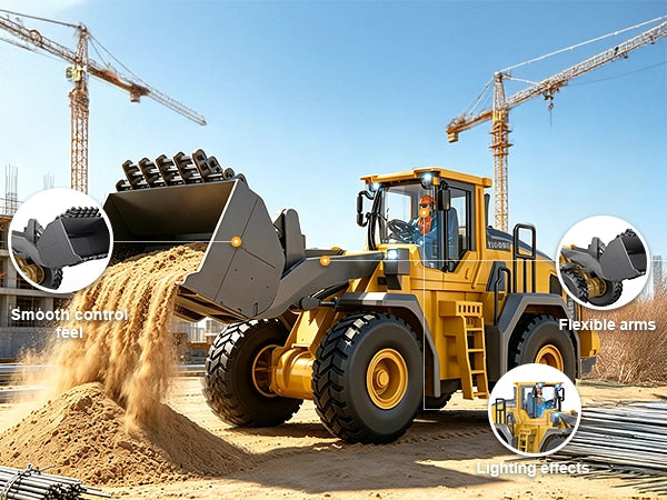 Akeleo RC wheel loader construction toy feature image