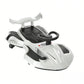 Akeleo black and white 2-in-1 electric wiggle car for indoor and outdoor ride-on play