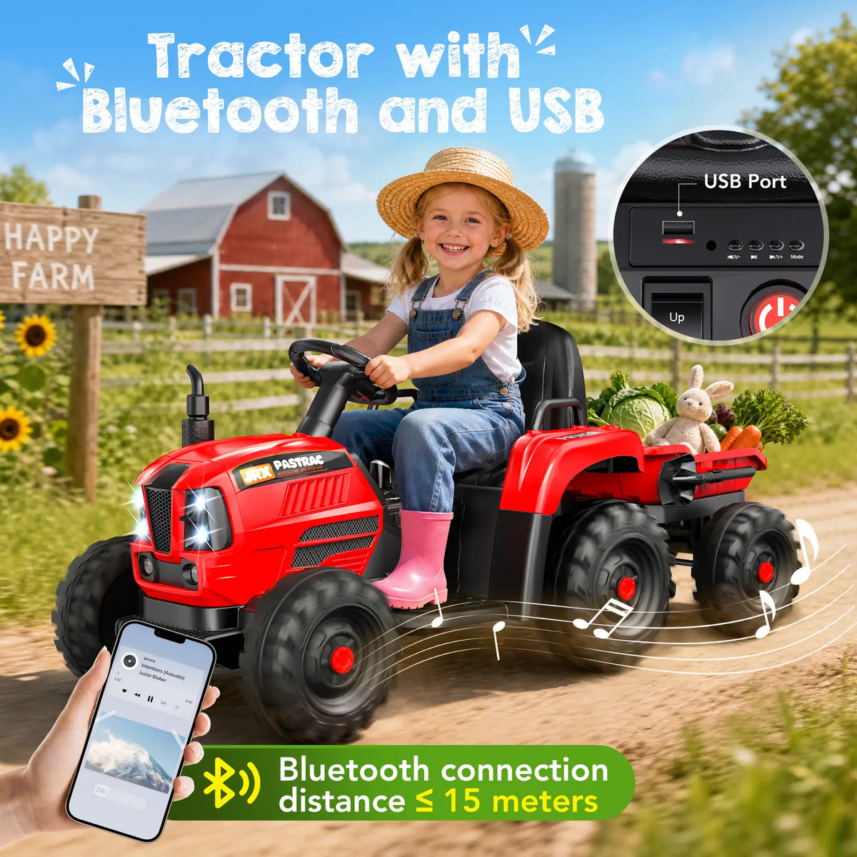 24V Kids Ride-On Tractor