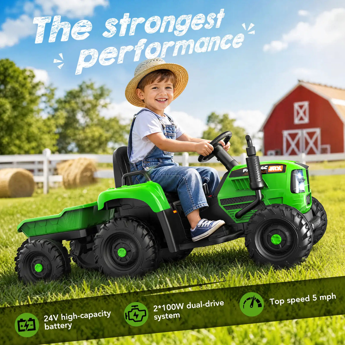 24V Kids Ride-On Tractor