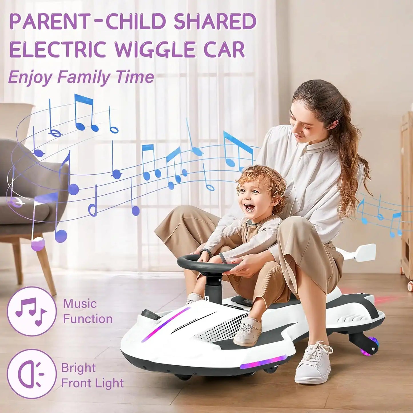 2-in-1 Electric Wiggle Car with Pedal