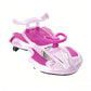 Akeleo pink electric wiggle car with pedal, lights, music, and parent-child ride-on design