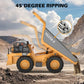 Professional alloy RC dump truck YG258-E with 45-degree dumping bed for realistic construction loading and unloading