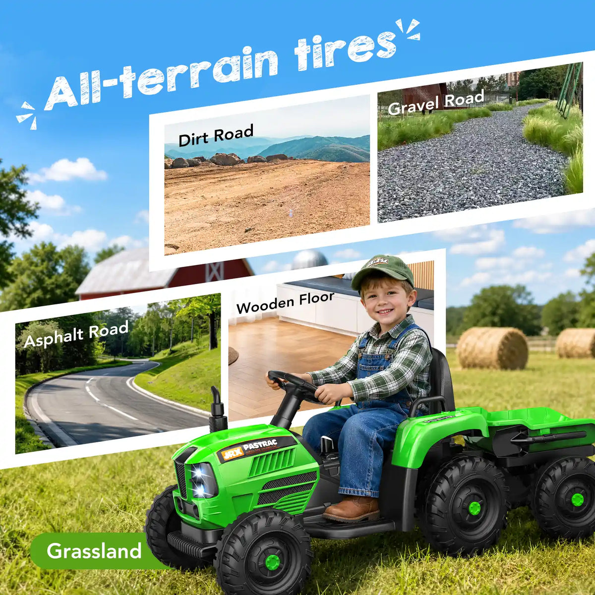 24V Kids Ride-On Tractor