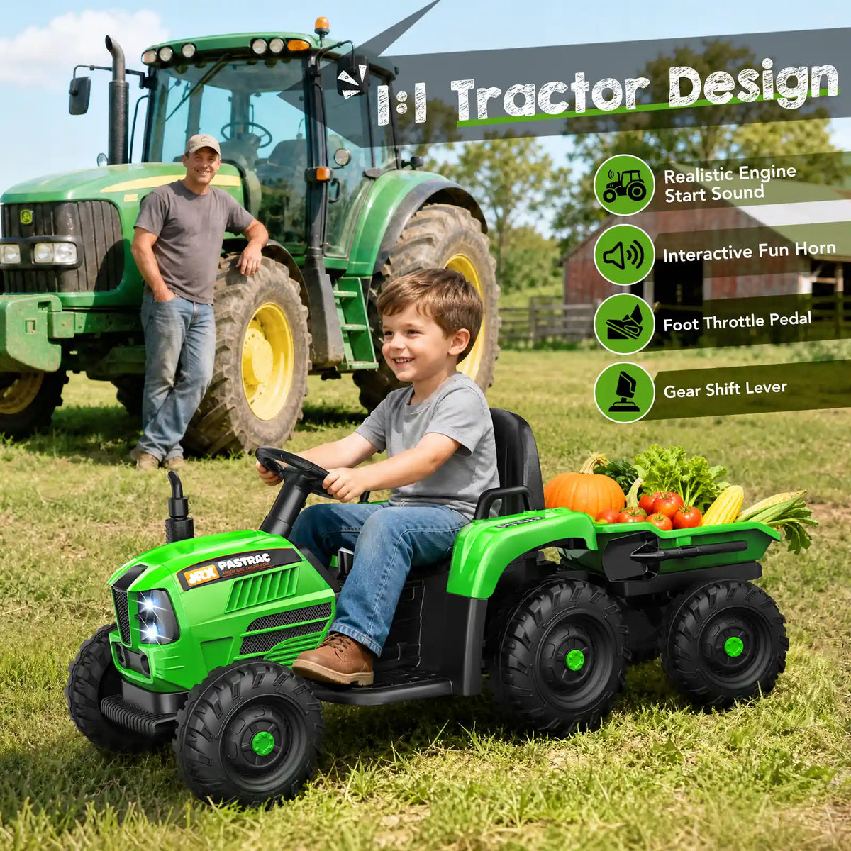 24V Kids Ride-On Tractor