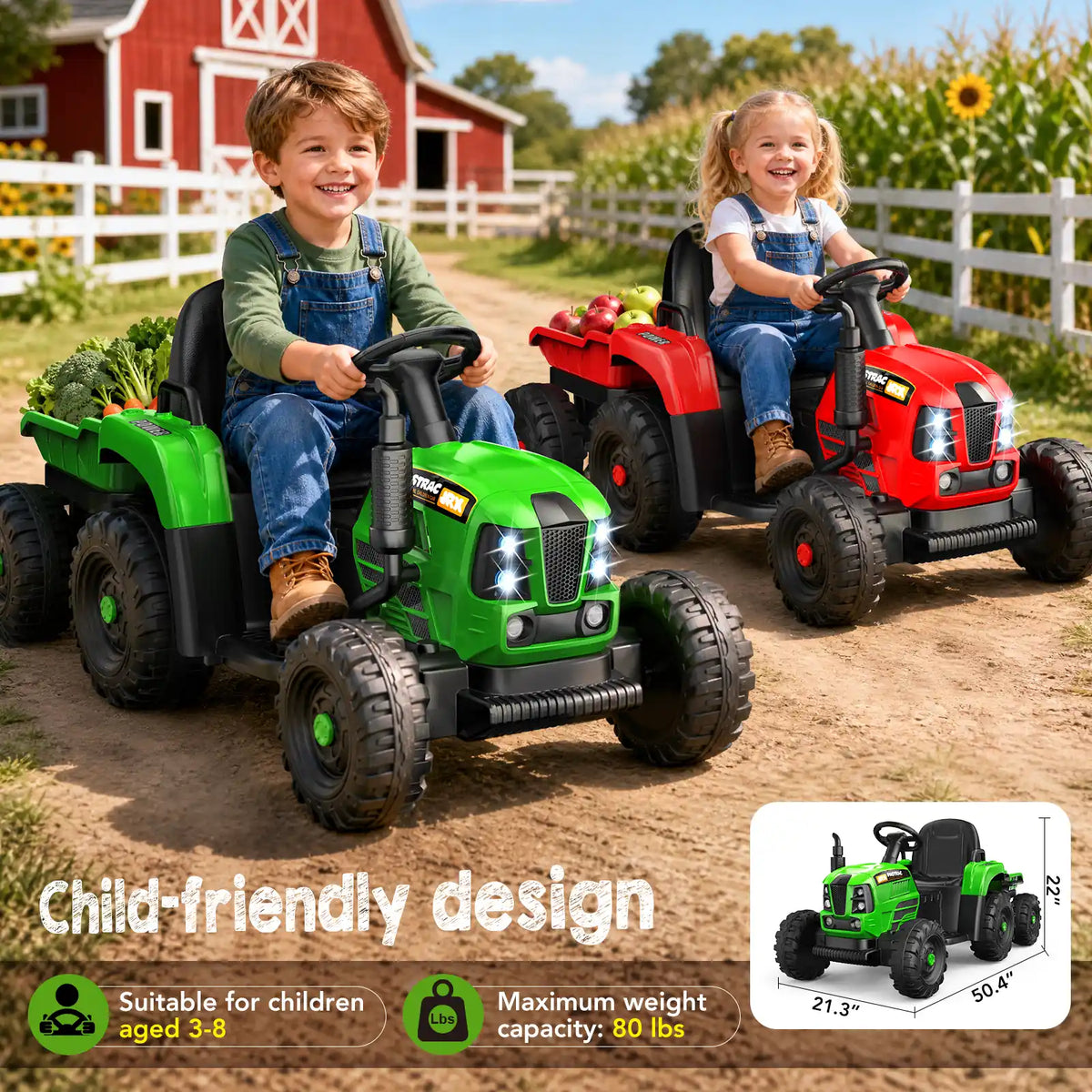 24V Kids Ride-On Tractor