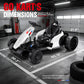 Akeleo kids electric go-kart - white kids electric go-kart size and dimensions