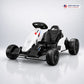 White Akeleo kids electric go-kart with US shipping message