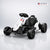 White Akeleo kids electric go-kart with US shipping message